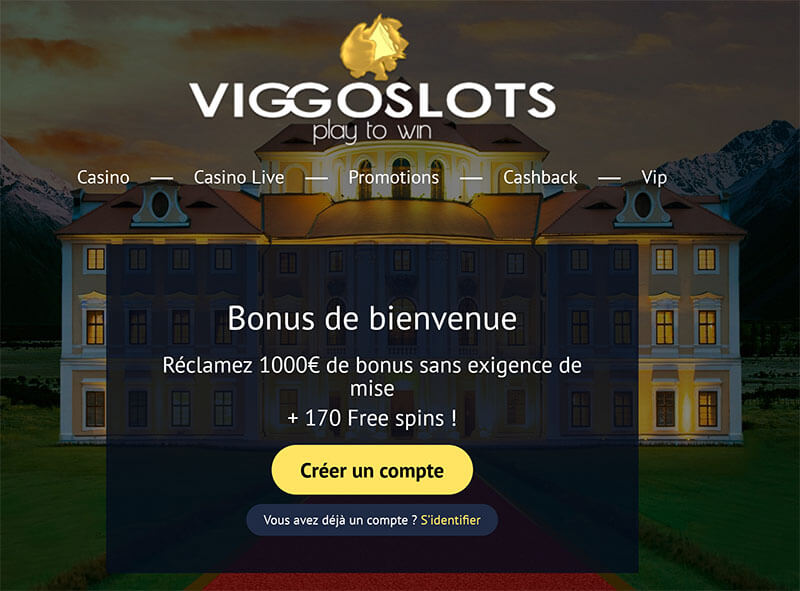 Capture d’écran de l’interface Viggoslots Casino